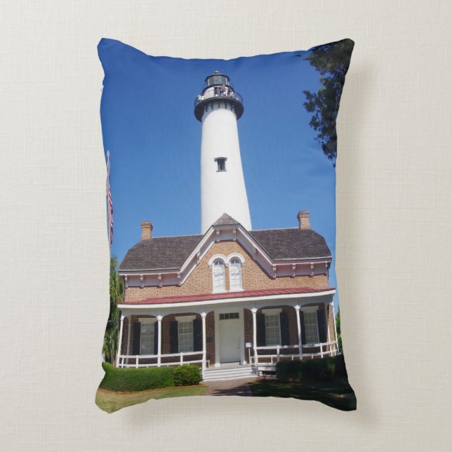 Coussin d'accent du phare St. Simons (Devant(Vertical))