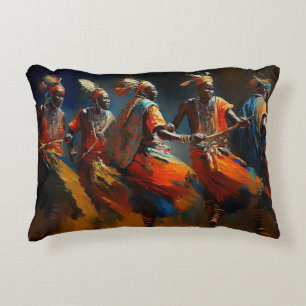 Coussin d'accent en polyester brossé des guerriers