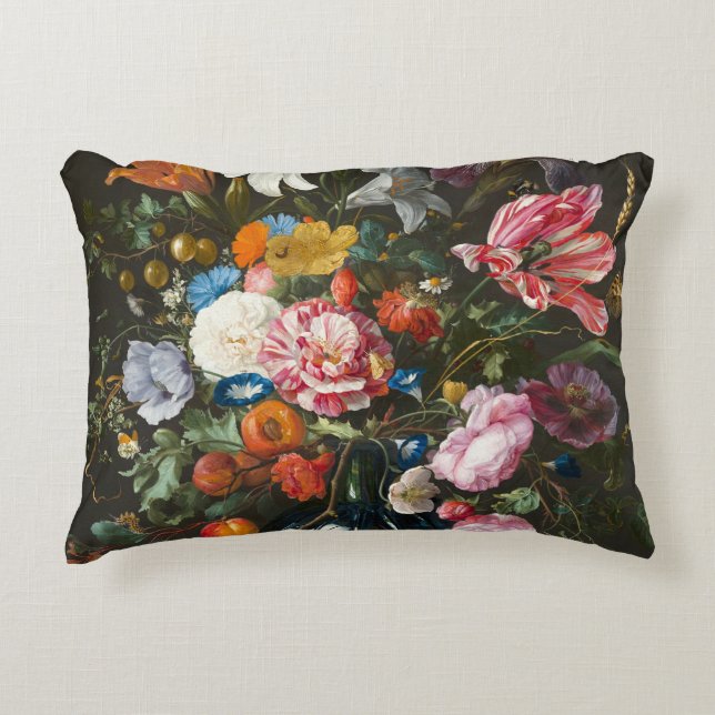 Coussin d'accent floral vintage – Fleur hollandais (Devant)