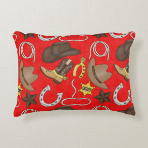 Coussin d'accent motif du pays occidental