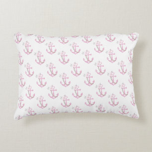 Coussin d'accent nautique   Eau rose Anchor Co
