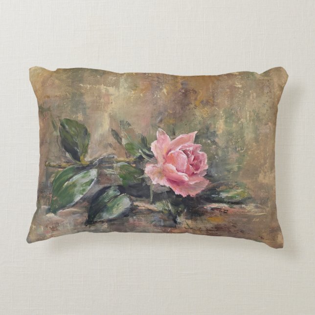 Coussin d'accent Rose de Grâce Rougissante (Dos)