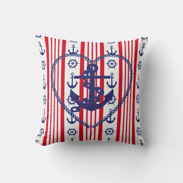Coussin d'accent style marine voiles (Recto)
