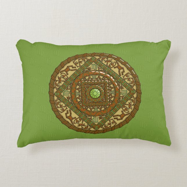 Coussin d'accent Virgo Mandala (Devant)