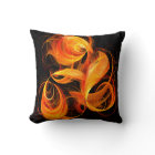 Coussin d'accents d'art Abstrait Fireball