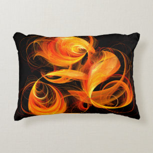 Coussin d'accents d'art Abstrait Fireball