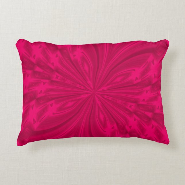 Coussin d'accents de framboise Abstrait (Devant)