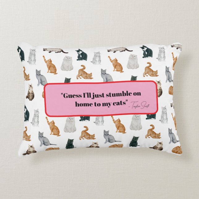 Coussin d'accents de la dame du chat (Devant)
