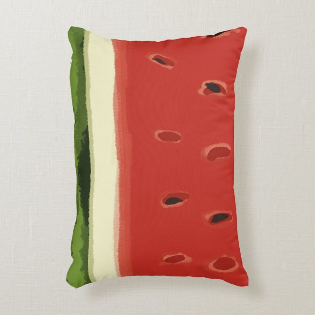 Coussin d'accents de pastèque rouge vif (Devant(Vertical))