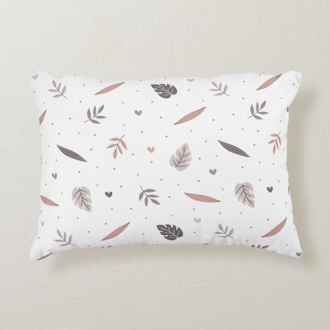 Coussin d'accents Feuille minimaliste (Devant)