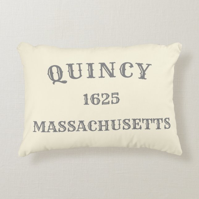 Coussin d'accents Quincy MA (Devant)