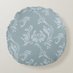 Coussin d'accents ronds bleu et zinc