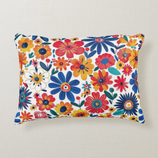 Coussin d'accents tactiles florissants de la natur