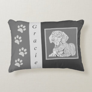 Coussin d'accentuation Dachshund crayon personnali
