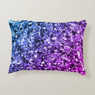 Coussin d'accentuation de bulles bleues et violett