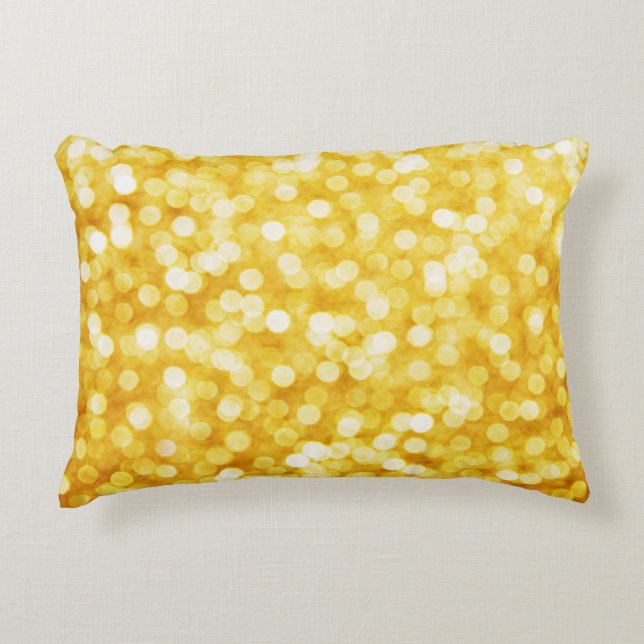 Coussin d'accentuation de Gold Bokeh (Devant)