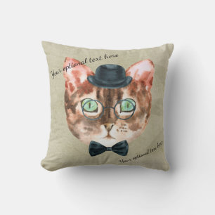 Coussin d'accentuation de la tête de chat Hipster