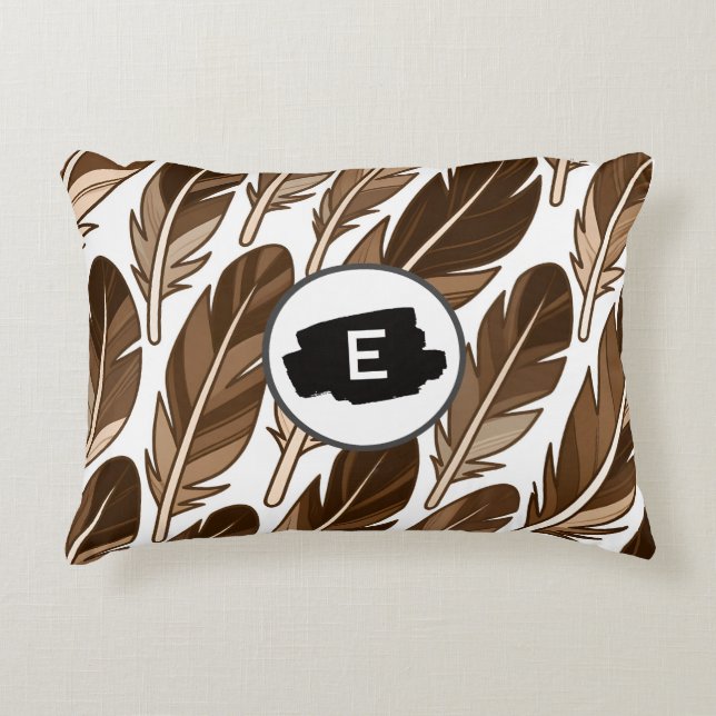 Coussin d'accentuation de monogramme personnalisé  (Devant)