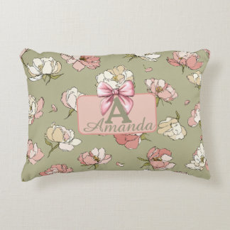 Coussin d'accentuation de Motif Peony tiré à la ma