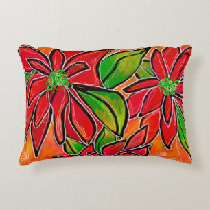 Coussin d'accentuation de Poinsettia