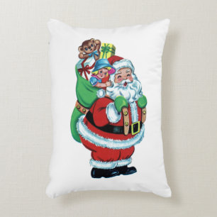 Coussin d'accentuation de sac Père Noël et jouets