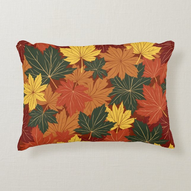 Coussin d'accentuation des feuilles d'automne (Devant)