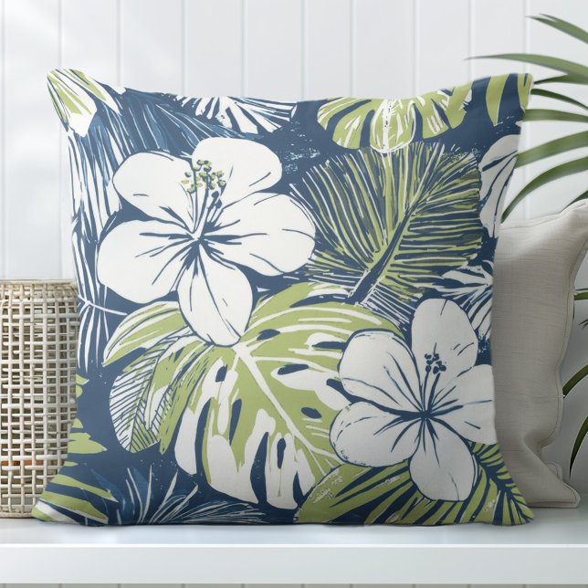 Coussin d'accentuation des fleurs tropicales (Créateur téléchargé)