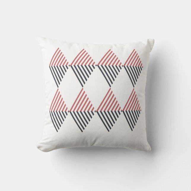 Coussin d'accentuation des triangles rouge et noir (Recto)