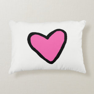 Coussin d'accentuation du coeur rose