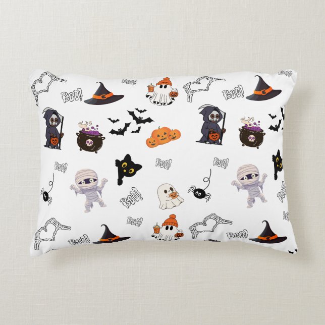 Coussin d'accentuation du rectangle d'Halloween (Devant)