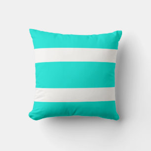 Coussin d'accentuation en gras Turquoise et Blanc