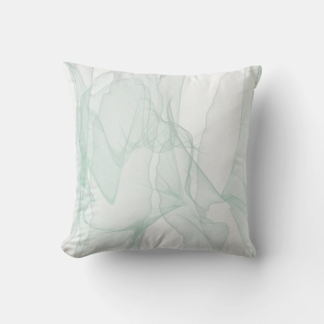 Coussin d'accentuation en marbre gris et turquoise (Recto)