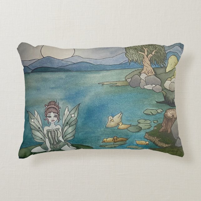 coussin d'accentuation "Enchanted Lily Pond" (Devant)