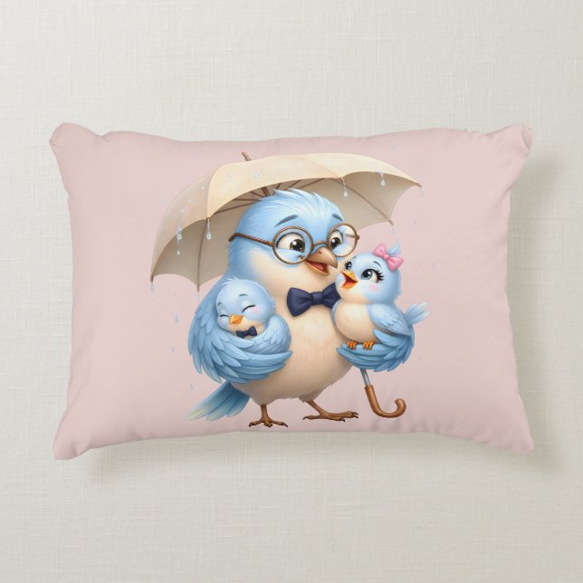 Coussin d'accentuation Father Bird Cadeau de famil (Devant)