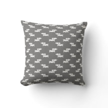 Coussin d'accentuation gris Dachshund