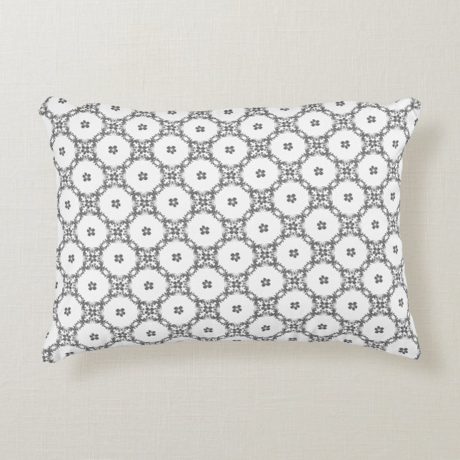 Coussin d'accentuation moderne de motif de Damas G (Devant)