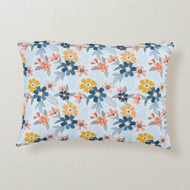 Coussin d'accentuation Motif à fleurs inspiré Boho (Dos)