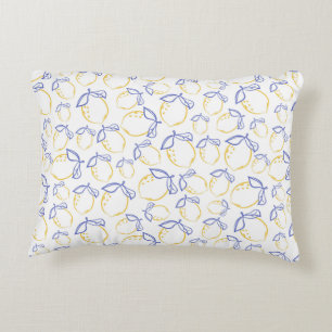 Coussin d'accentuation Motif au citron tiré à la m