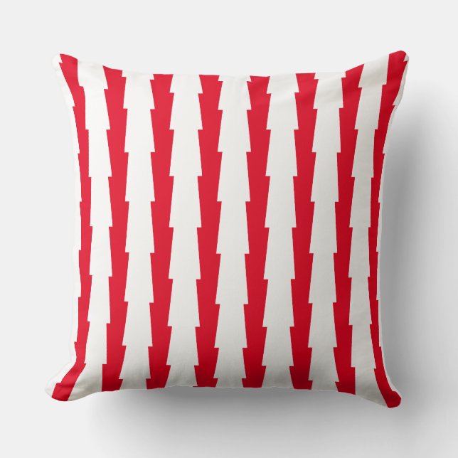 Coussin d'accentuation rouge et blanc (Recto)