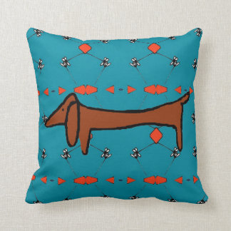 Coussin Dachshund Abstrait