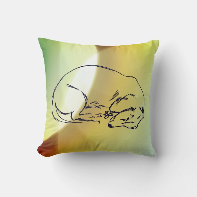 Coussin Dachshund Chien Art Cushion (Recto)