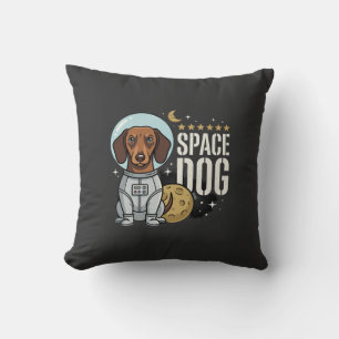 Coussin Dachshund Chien Spatial Astronaute Vecteur