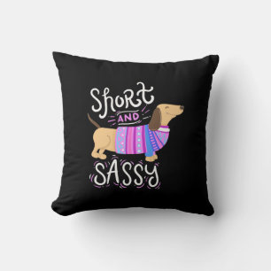 Coussin Dachshund Court Et Sassy