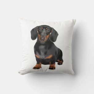 Coussin Dachshund Eau Couleur Art Peinture