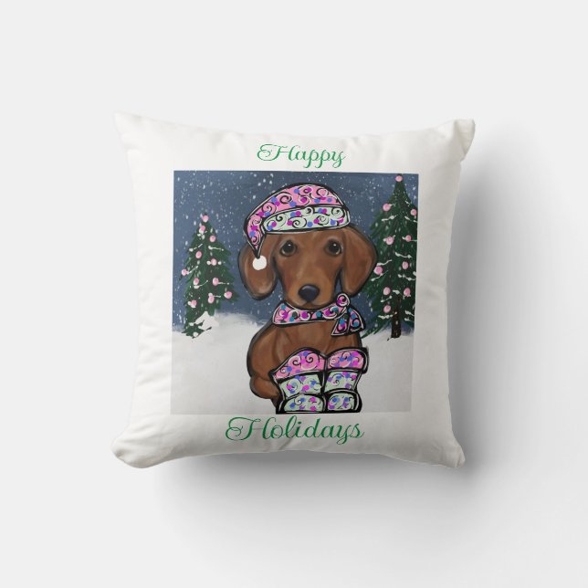 Coussin Dachshund ou teckel (Recto)