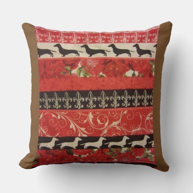Coussin Dachshund Parade (Recto)