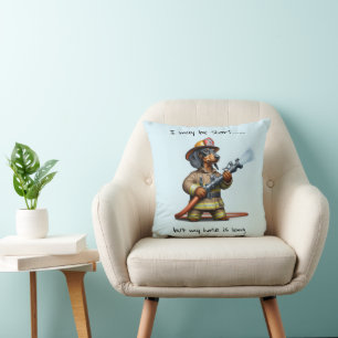 Coussin Dachshund Pompier