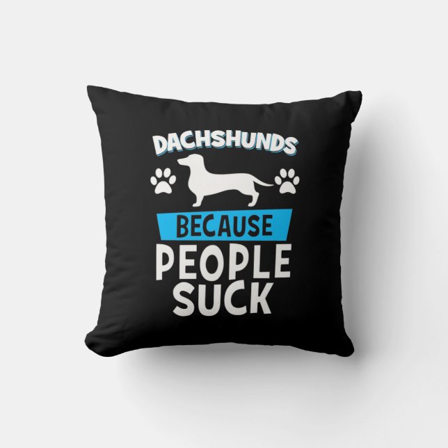 Coussin Dachshunds Avec Mes Amis (Recto)