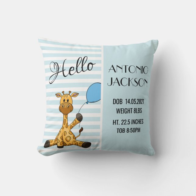 Coussin d'acte de naissance (Recto)