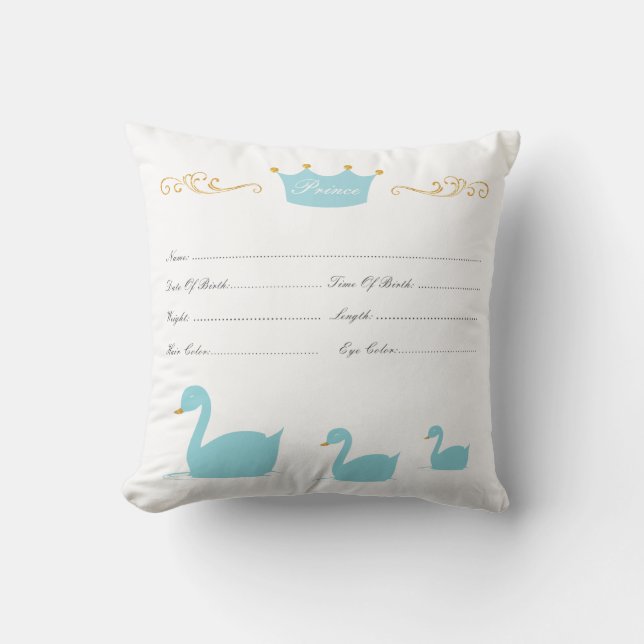 Coussin d'acte de naissance de bébé (Recto)